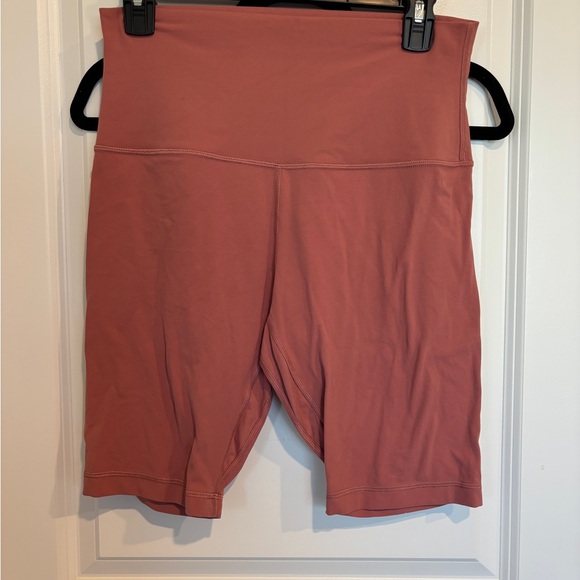 Lululemon biker shorts, salmon color size 10 - Picture 1 of 3